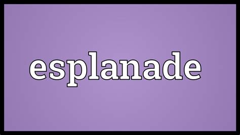 Esplanada in English: Definition of the Tagalog word esplanada.